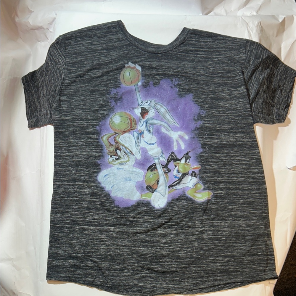 Space Jam - Bugs, Daffy & Taz Grey Graphic Tee